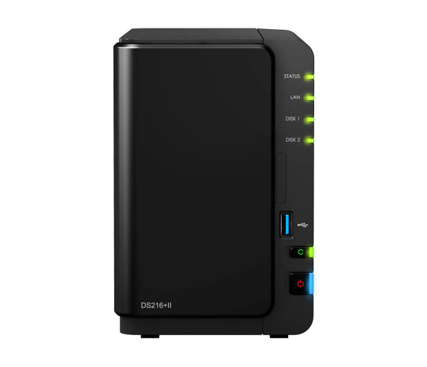 Synology DS216+II (2xHDD, 2x1.6-2.48GHz, 1GB, 3xUSB, 1xLAN) - Dysk